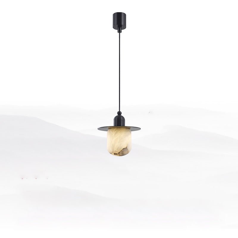 Nordic Alabaster and Brass Minimalist Pendant Light - Style BJoyfuzzy