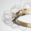 Nordic Minimalist Glass Circle Art Chandelier for Living/Dining Room/Bedroom - Joyfuzzy