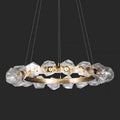 Nordic Minimalist Glass Circle Art Chandelier for Living/Dining Room/Bedroom - Joyfuzzy