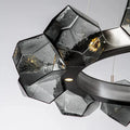 Nordic Minimalist Glass Circle Art Chandelier for Living/Dining Room/Bedroom - Joyfuzzy