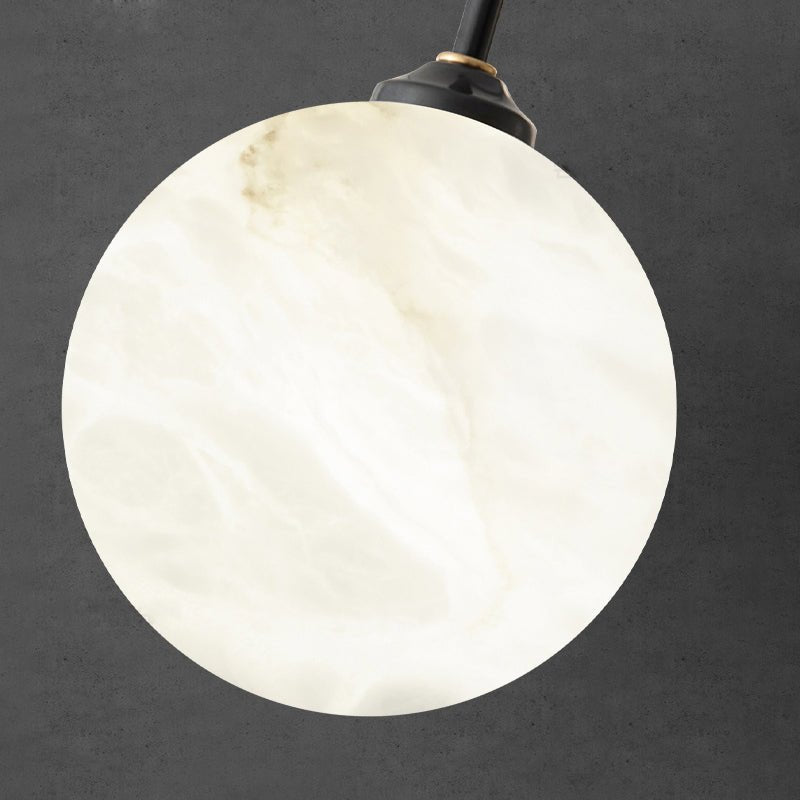Nordic Postmodern Alabaster Arc Chandelier - BrassJoyfuzzy