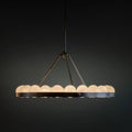 Oliver Modern Alabaster Suter Round Chandelier - 35.4″Joyfuzzy