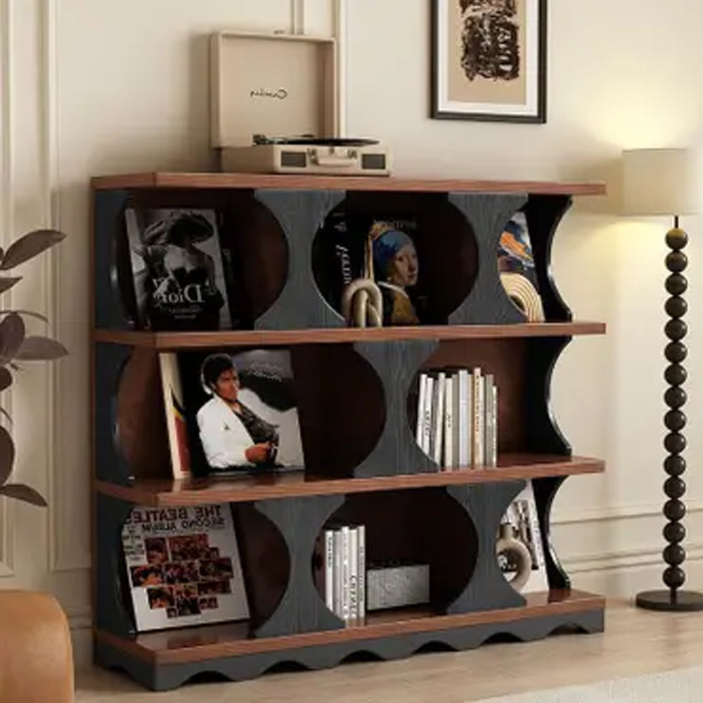 Open Bookshelf & Etagere Bookcase - Mid Century Modern Bookcase for Elegant Storage