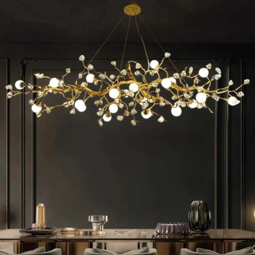 Orgi Statement Linear Branch Chandelier - Gold47.24"(120cm)Warm white 3000KJoyfuzzy