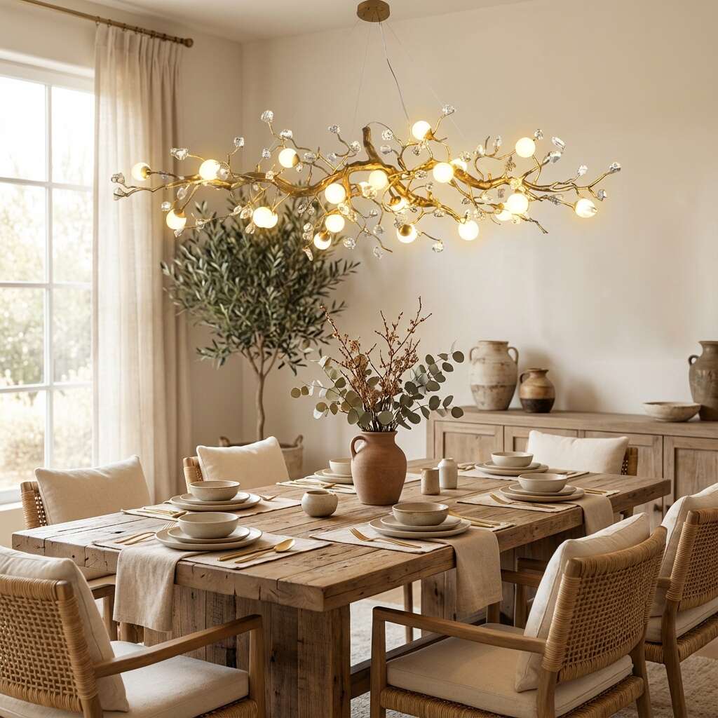 Orgi Statement Linear Branch Chandelier - Gold47.24"(120cm)Warm white 3000KJoyfuzzy