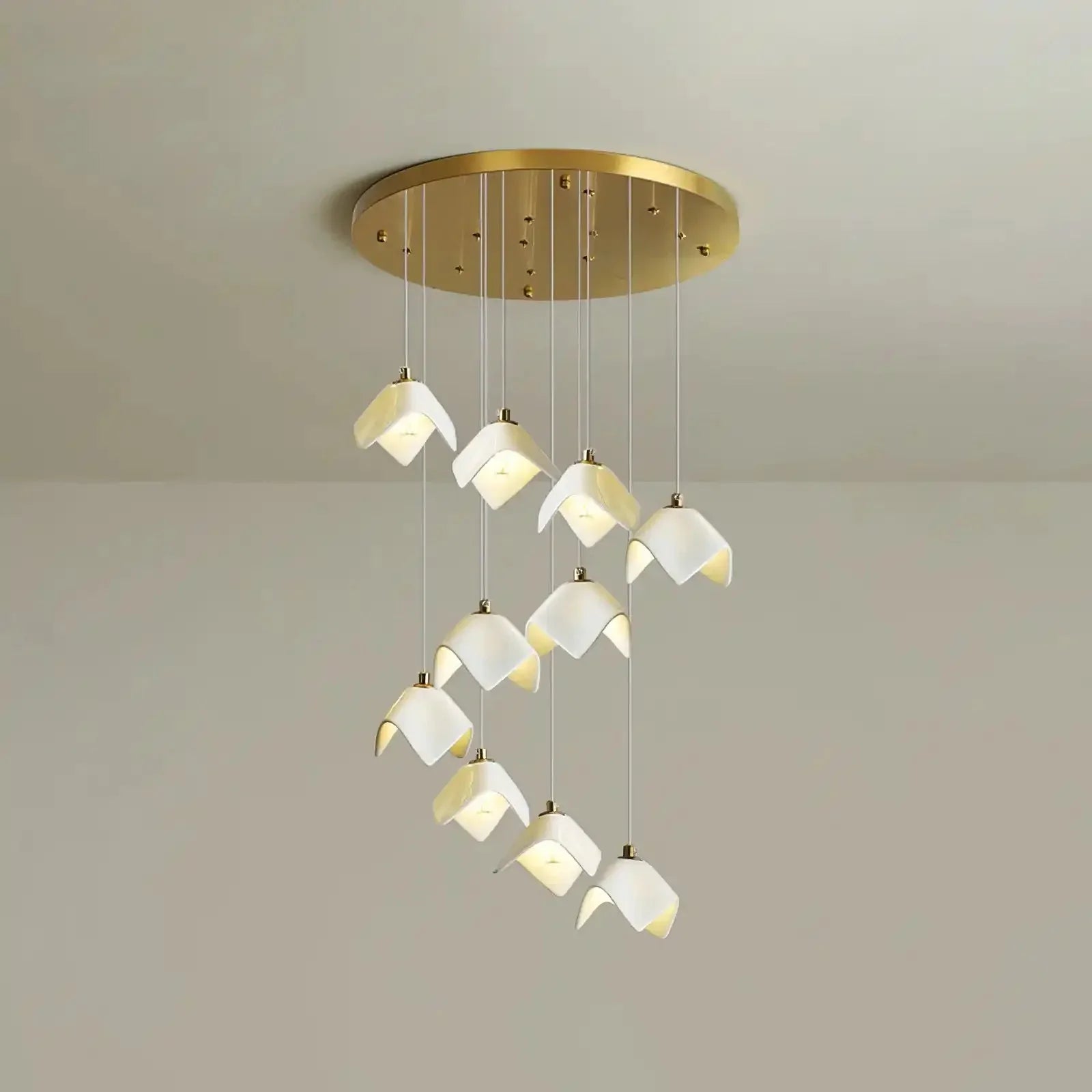 Orlani Bloom Cascade Stairs Chandelier - Joyfuzzy