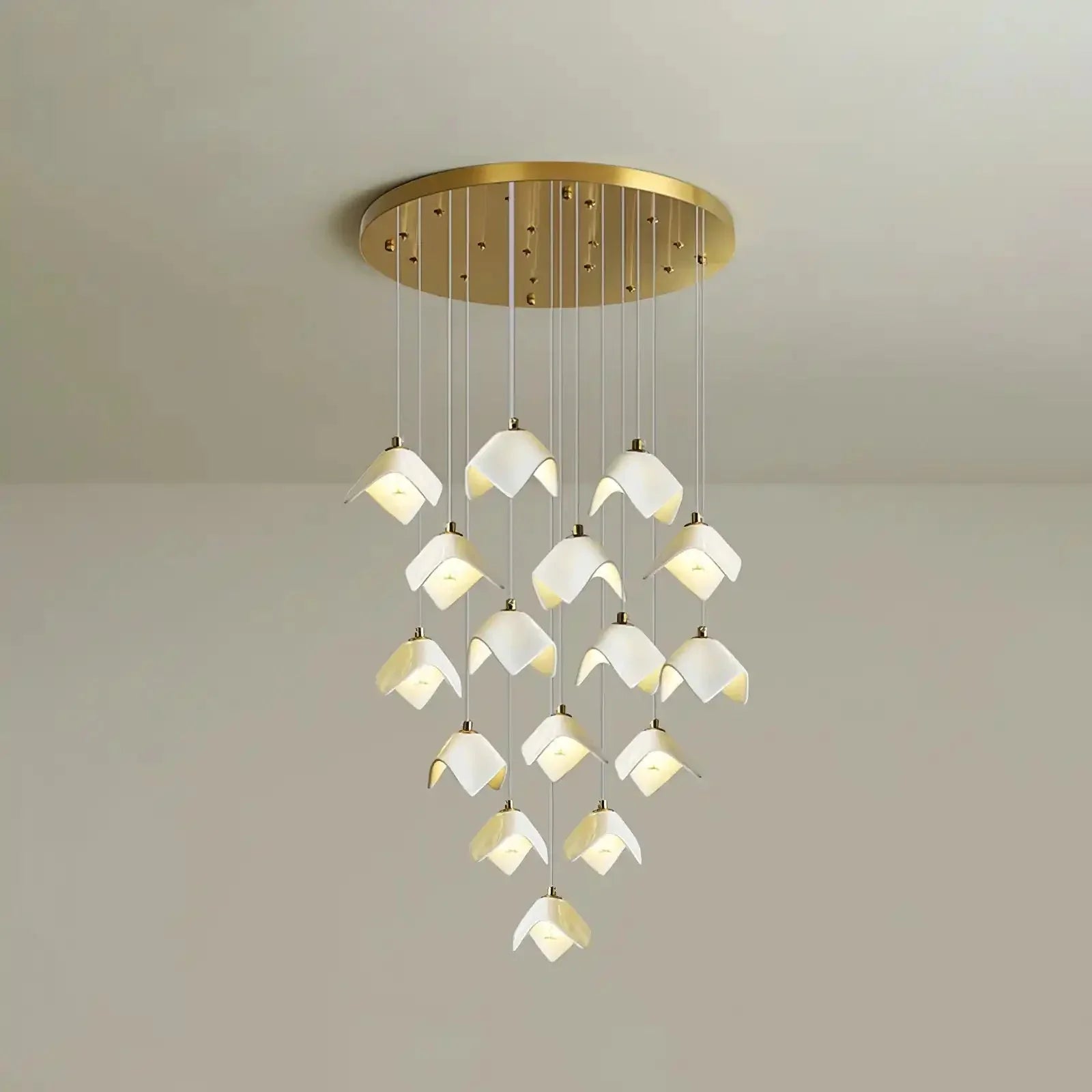Orlani Bloom Cascade Stairs Chandelier - Joyfuzzy