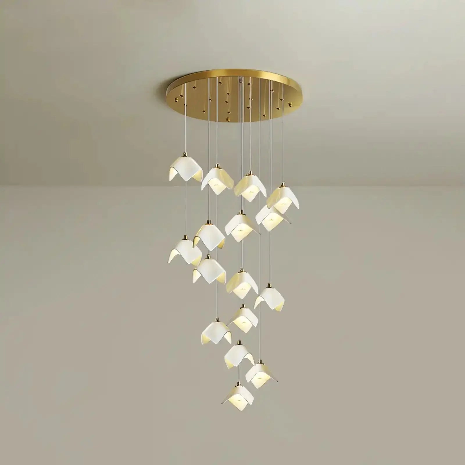 Orlani Bloom Cascade Stairs Chandelier - Joyfuzzy