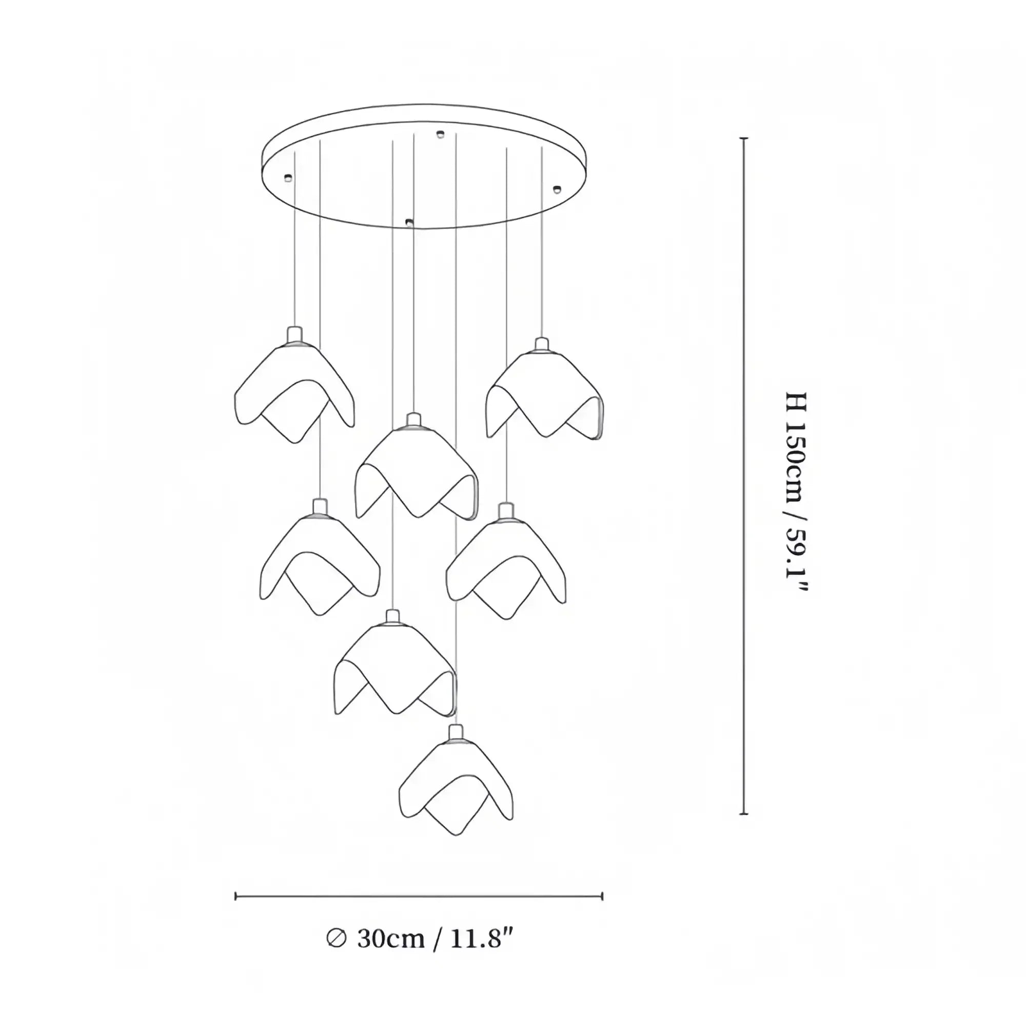 Orlani Bloom Cascade Stairs Chandelier - Joyfuzzy