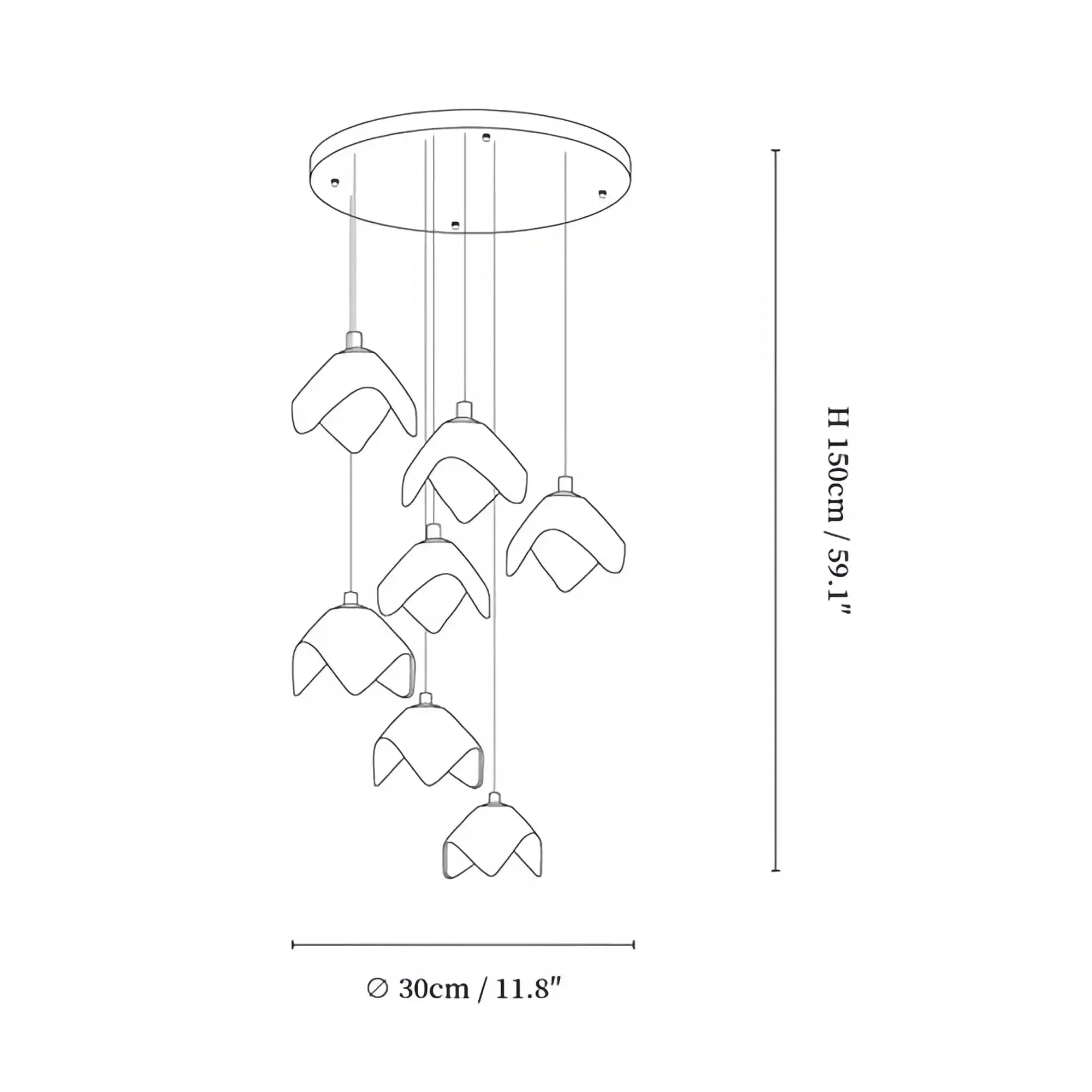 Orlani Bloom Cascade Stairs Chandelier - Joyfuzzy