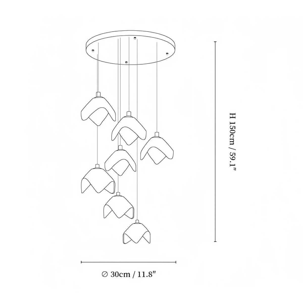 Orlani Bloom Cascade Stairs Chandelier - Joyfuzzy