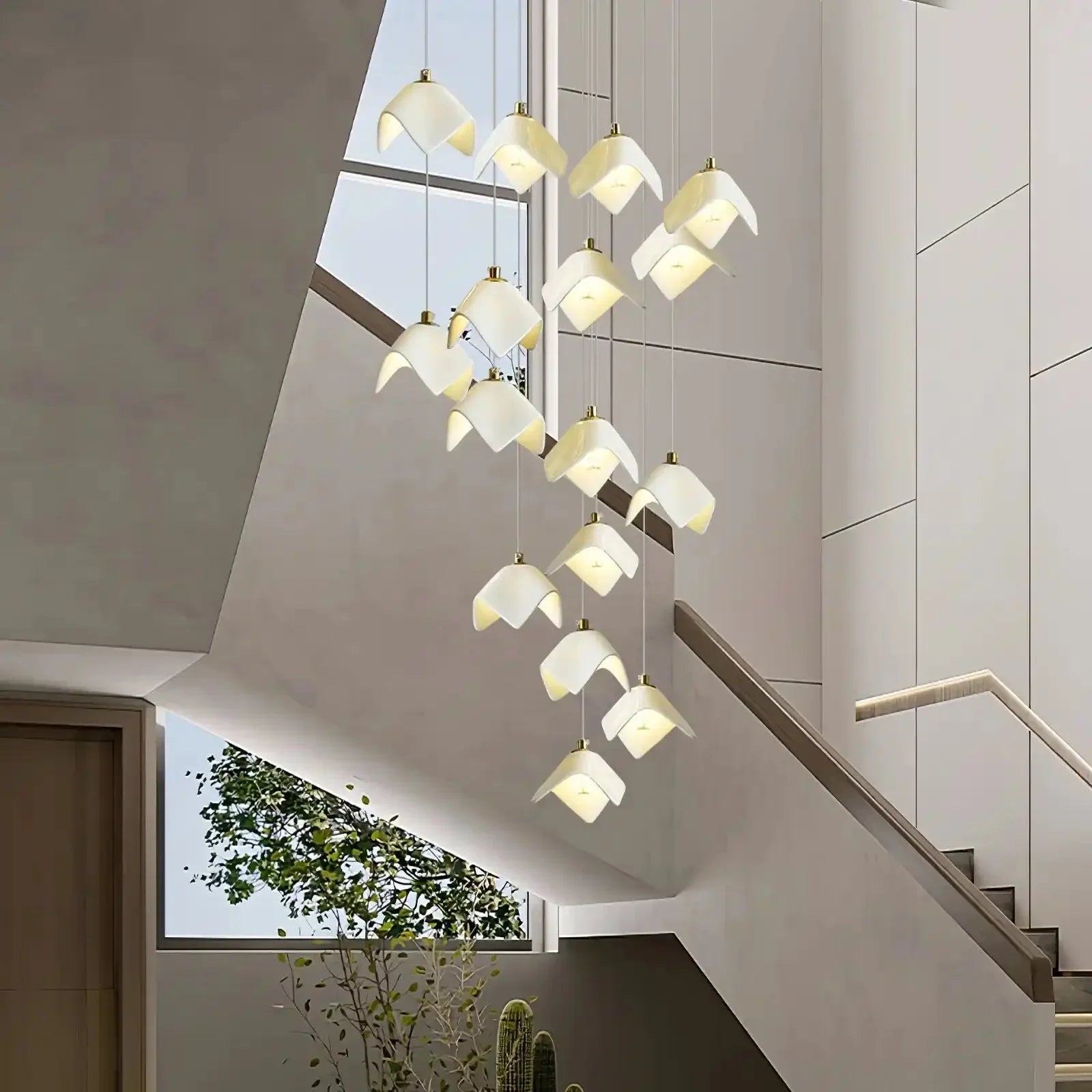 Orlani Bloom Cascade Stairs Chandelier - Joyfuzzy