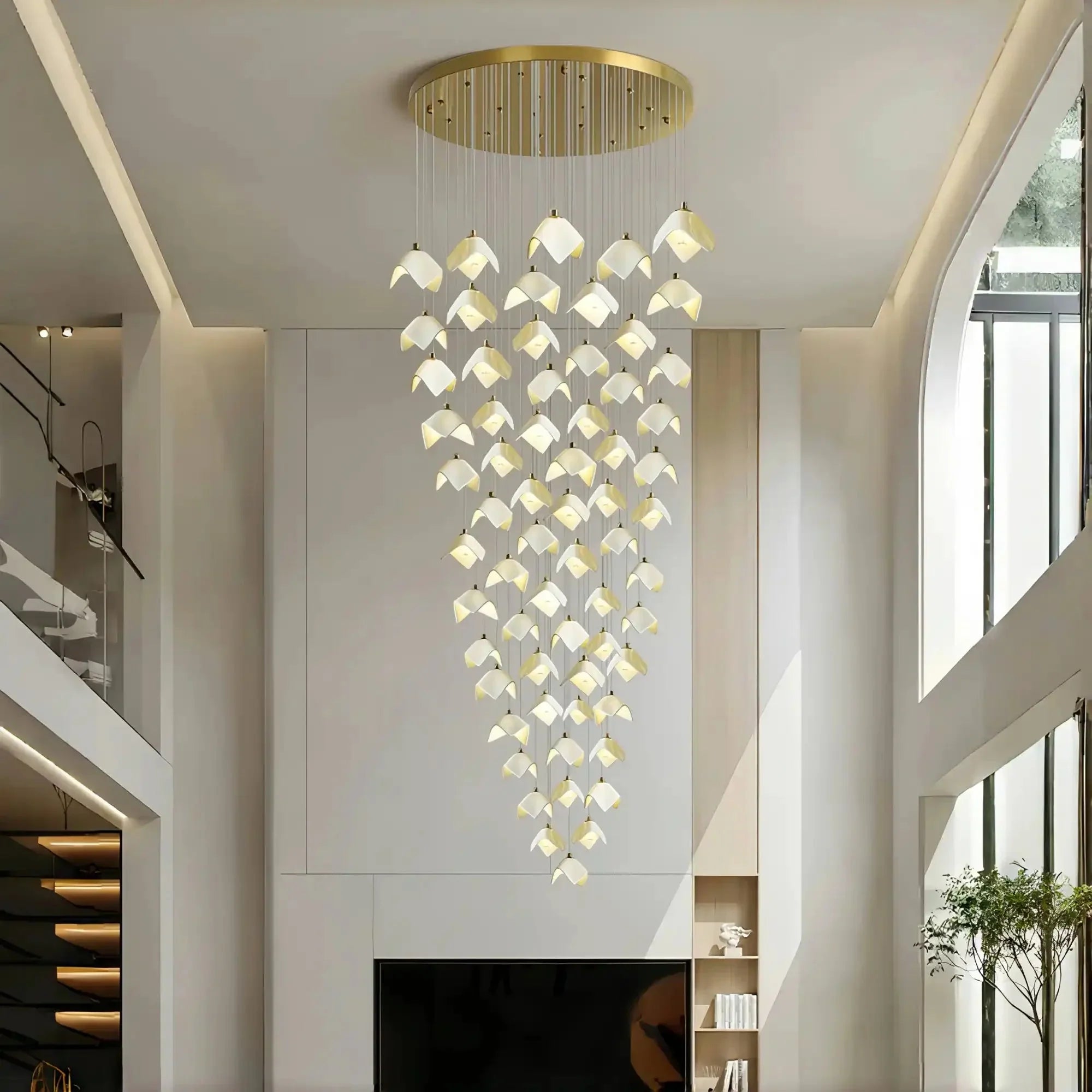 Orlani Bloom Cascade Stairs Chandelier - Joyfuzzy