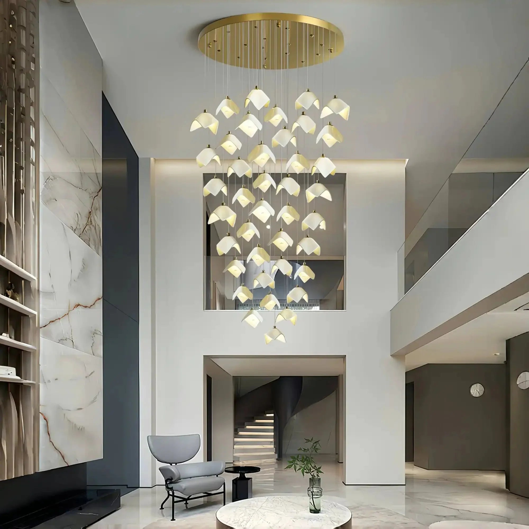 Orlani Bloom Cascade Stairs Chandelier - Joyfuzzy
