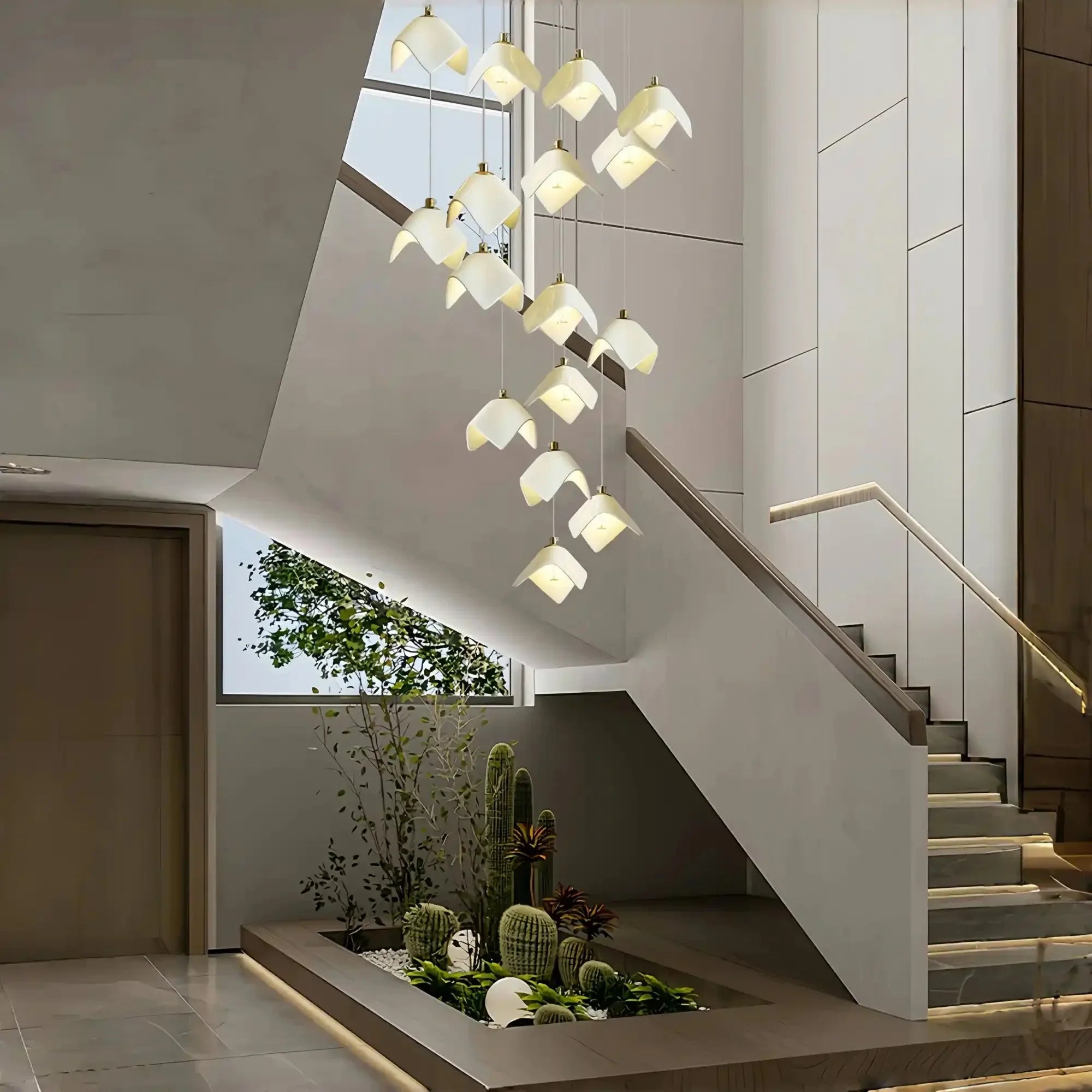 Orlani Bloom Cascade Stairs Chandelier - Joyfuzzy