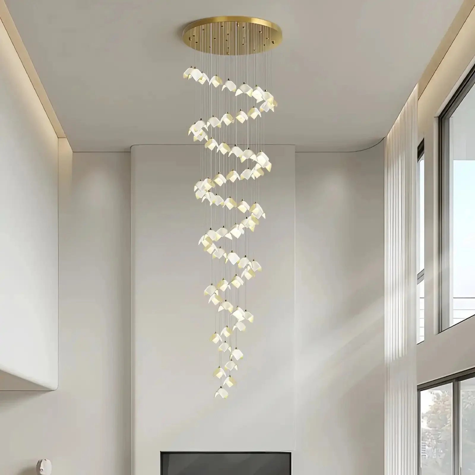 Orlani Bloom Cascade Stairs Chandelier - Joyfuzzy