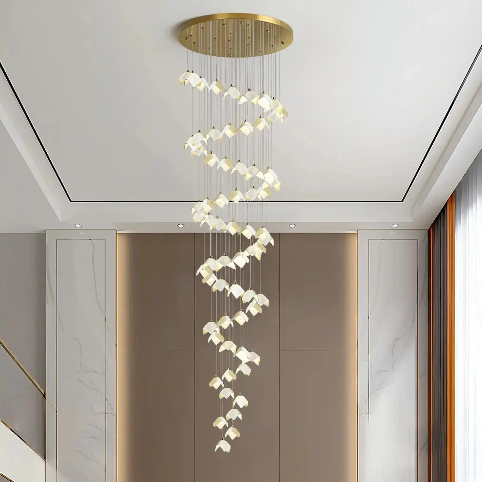 Orlani Bloom Cascade Stairs Chandelier - Joyfuzzy