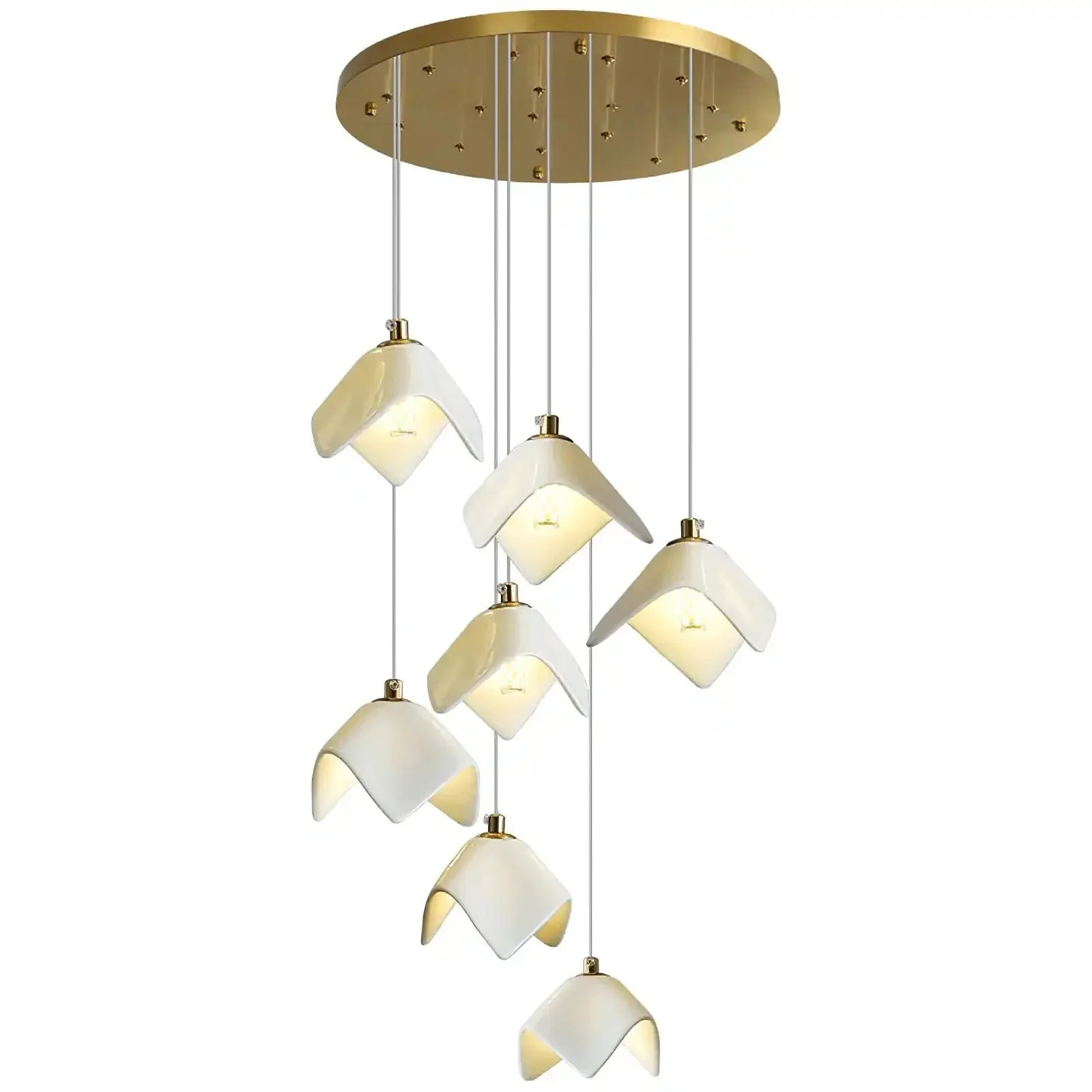 Orlani Bloom Cascade Stairs Chandelier - Joyfuzzy