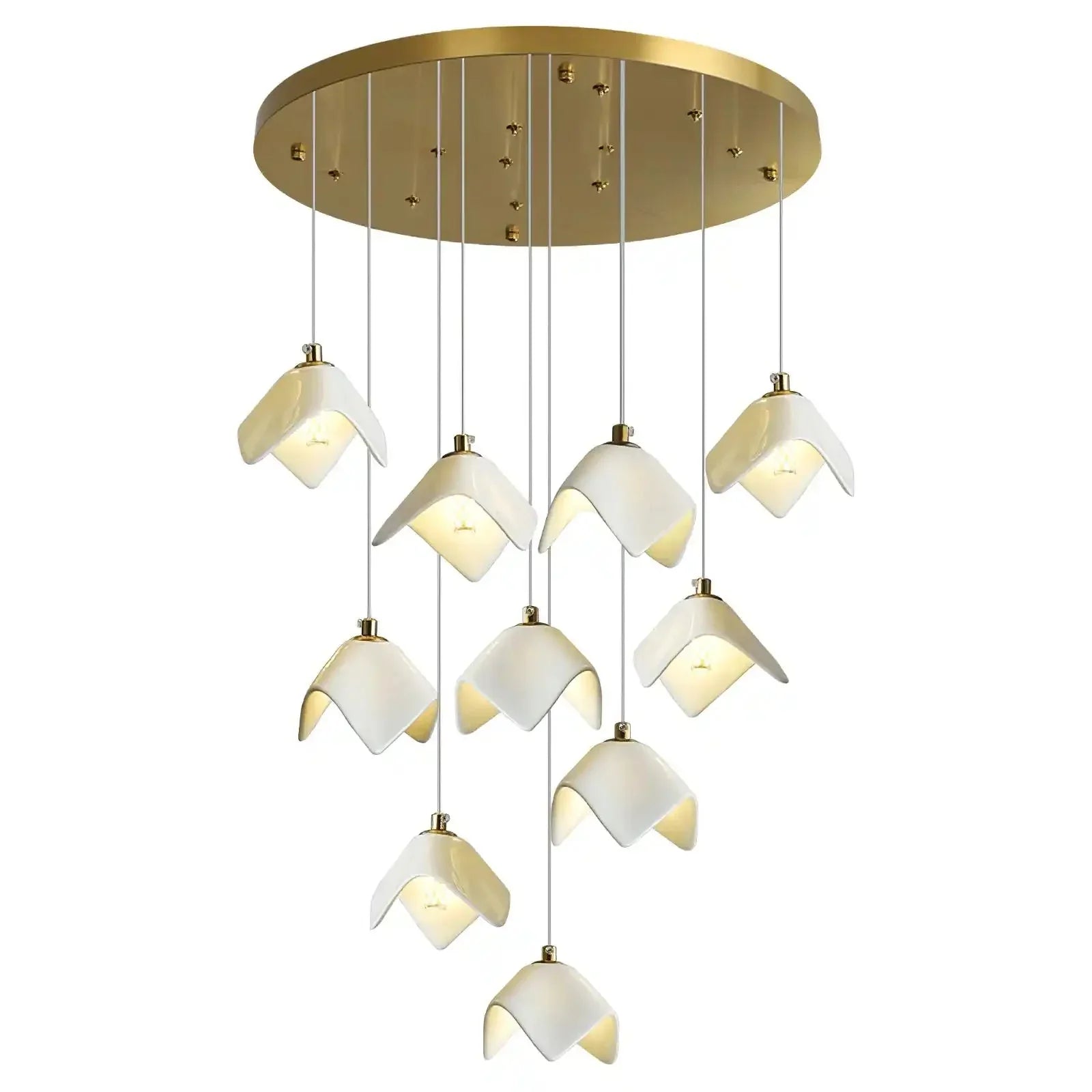 Orlani Bloom Cascade Stairs Chandelier - Joyfuzzy