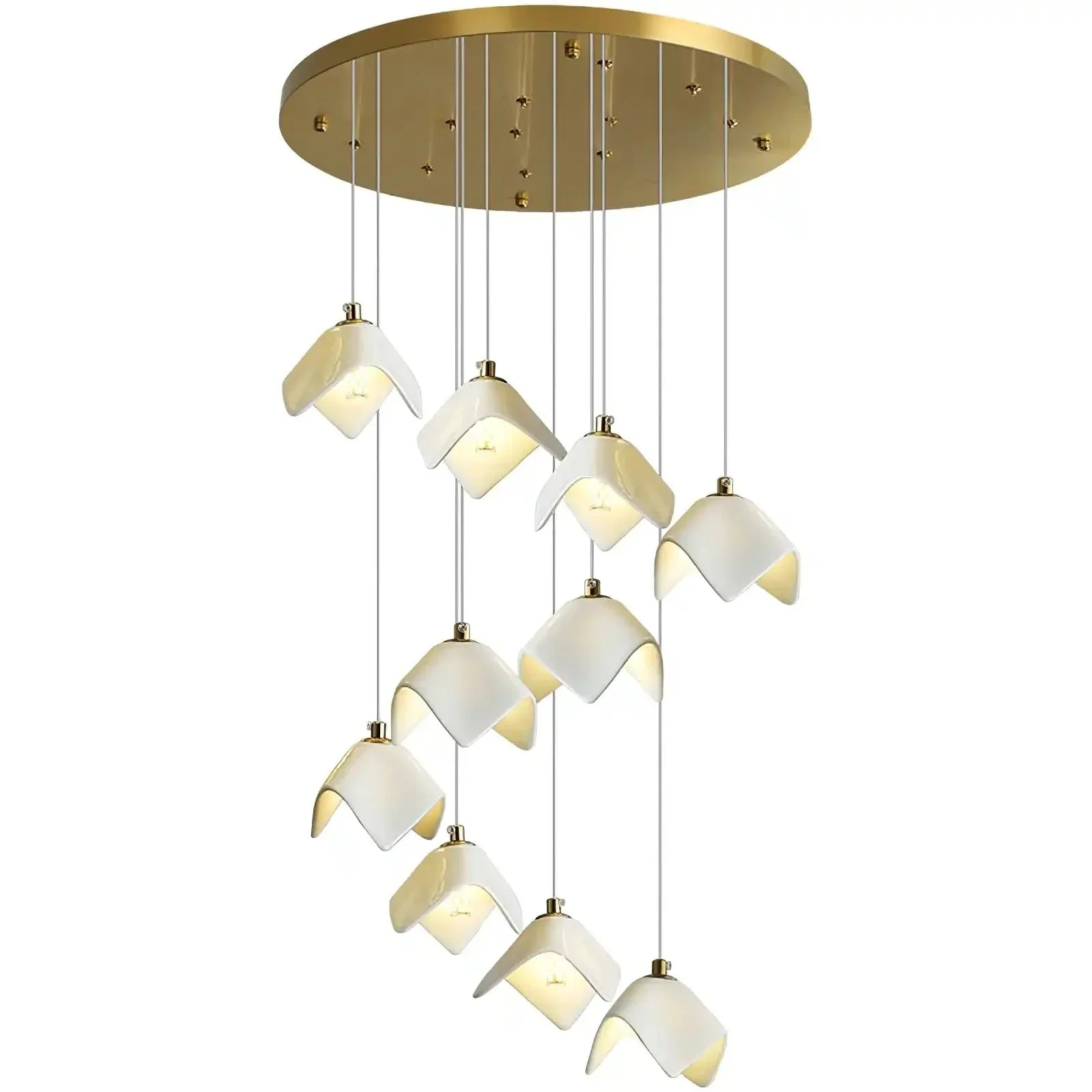 Orlani Bloom Cascade Stairs Chandelier - Joyfuzzy