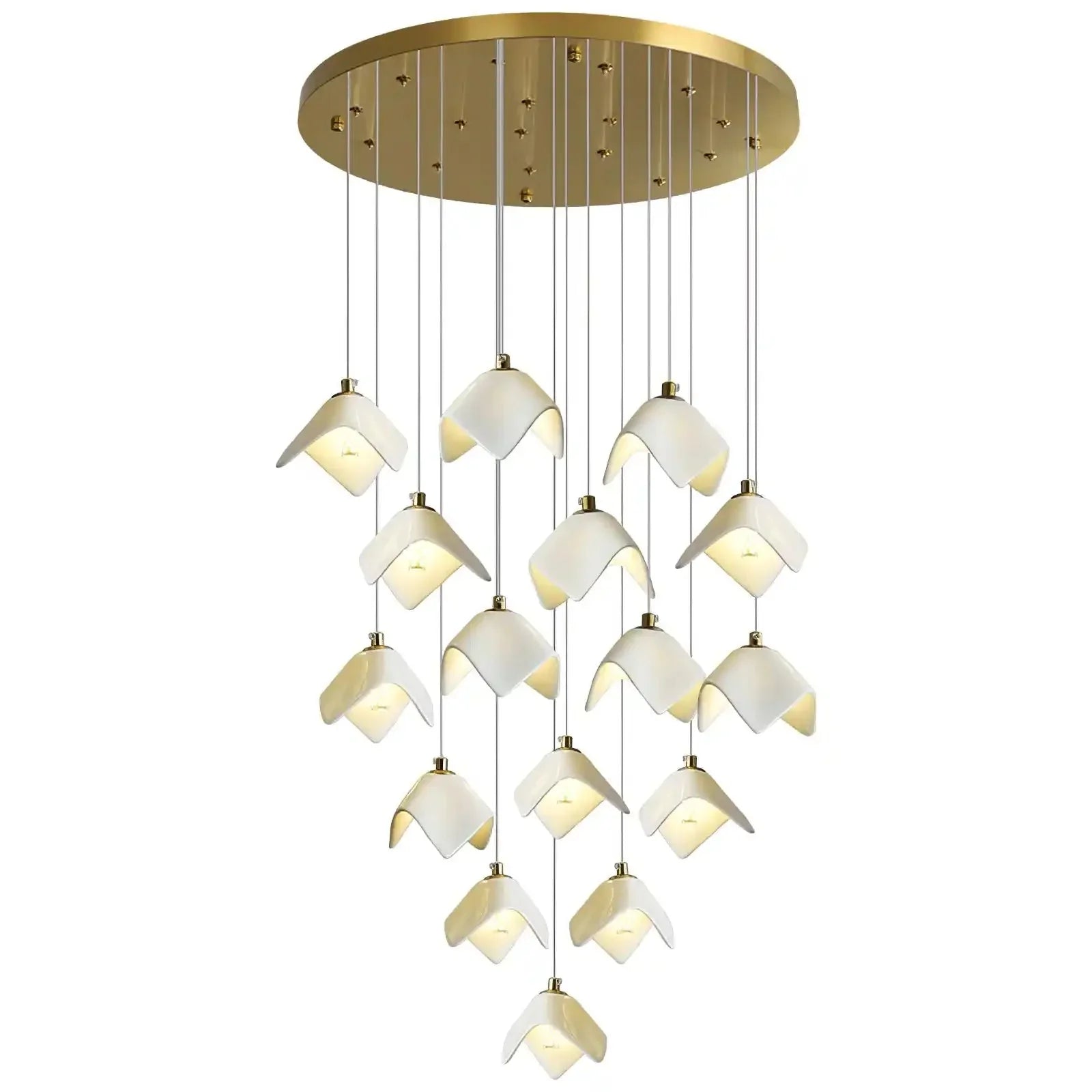 Orlani Bloom Cascade Stairs Chandelier - Joyfuzzy