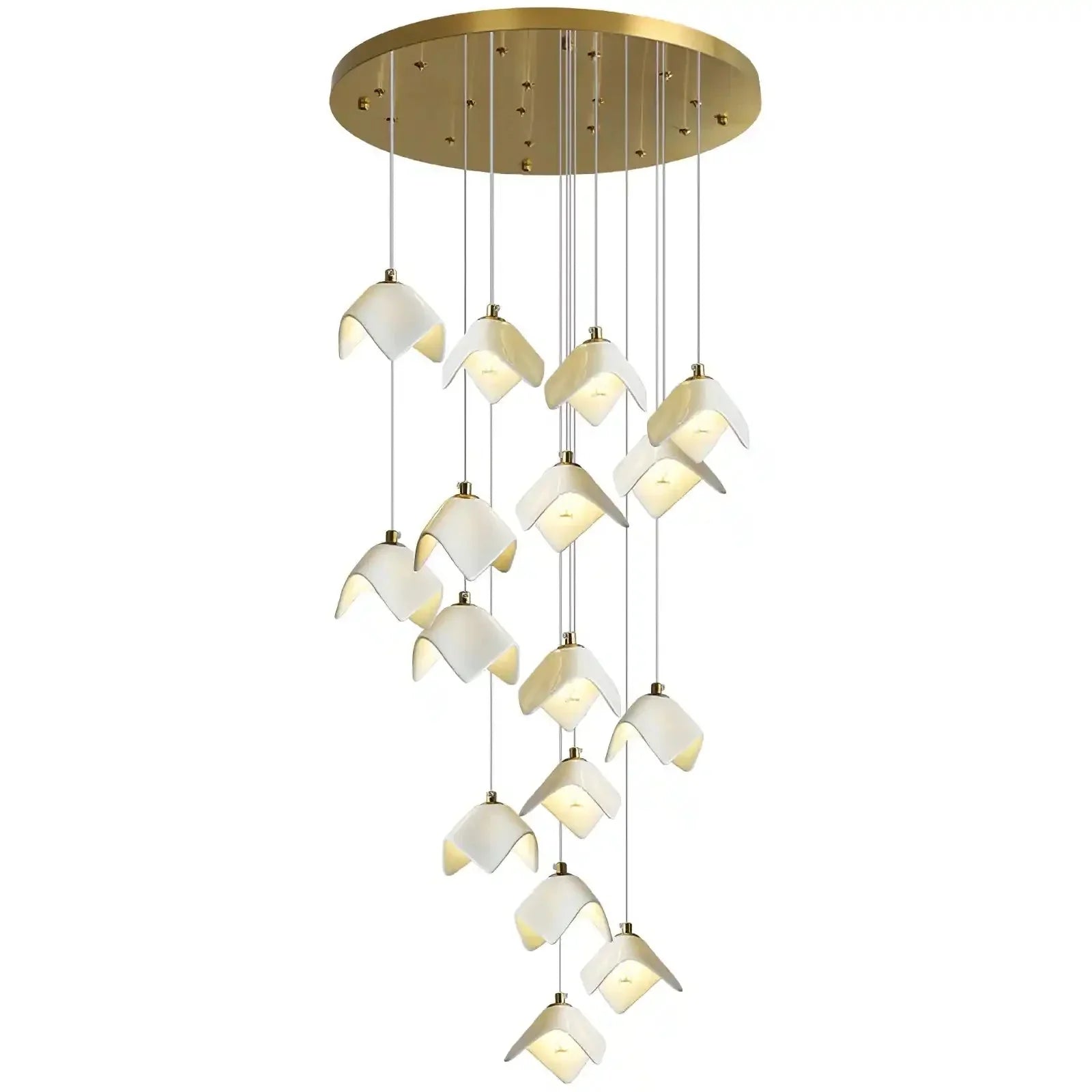 Orlani Bloom Cascade Stairs Chandelier - Joyfuzzy