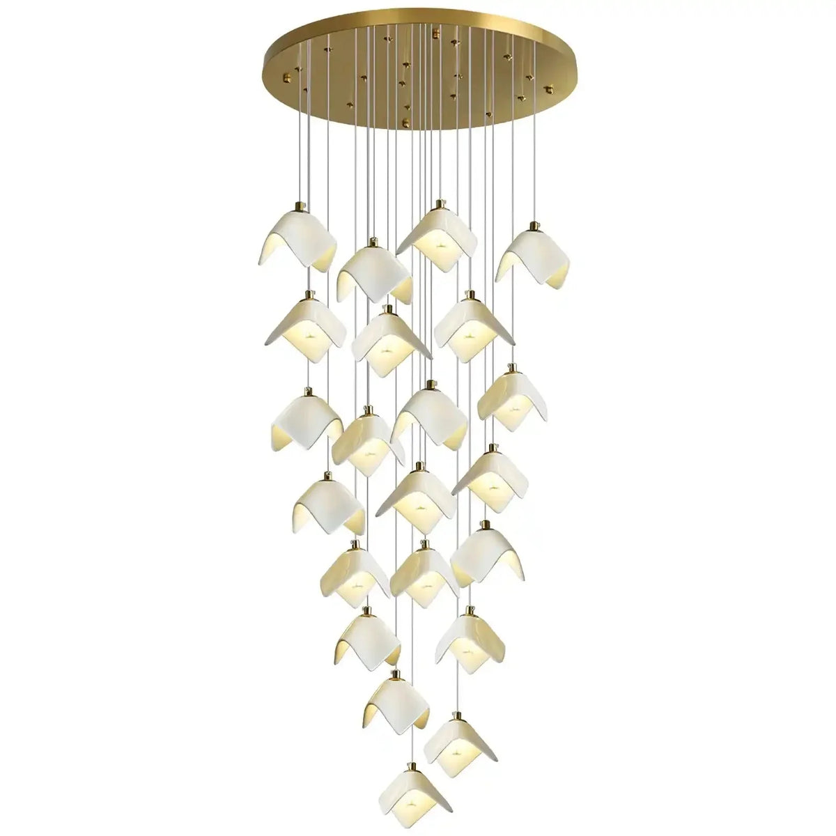Orlani Bloom Cascade Stairs Chandelier - Joyfuzzy