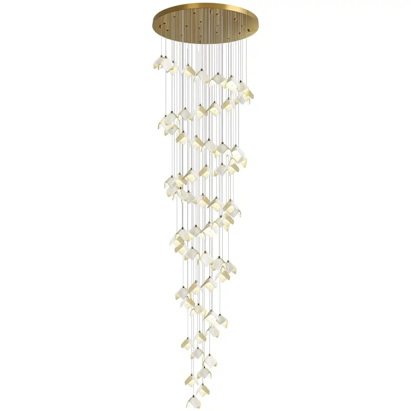 Orlani Bloom Cascade Stairs Chandelier - Joyfuzzy