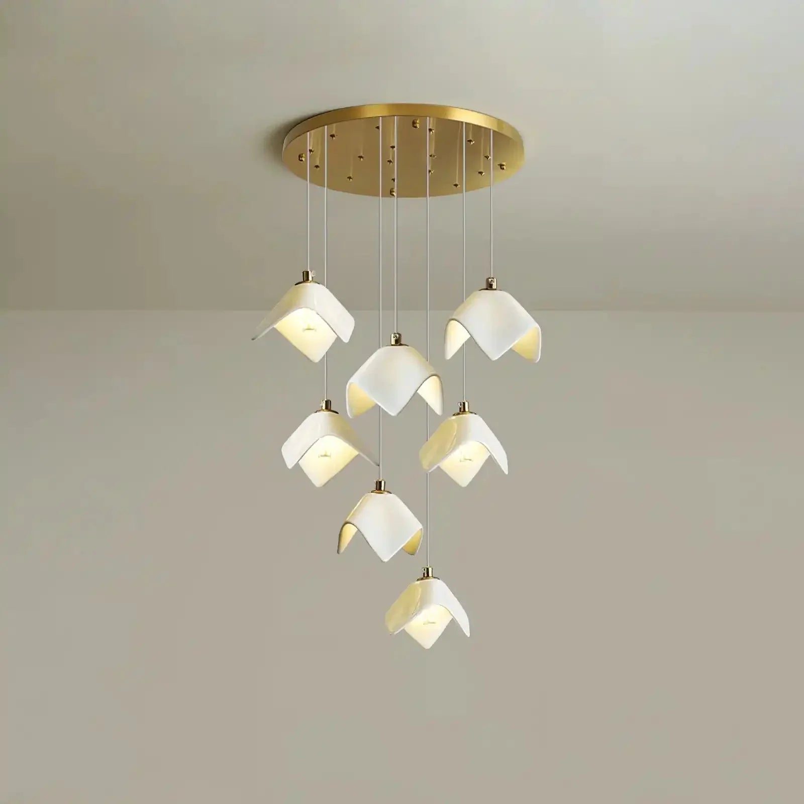 Orlani Bloom Cascade Stairs Chandelier - Joyfuzzy