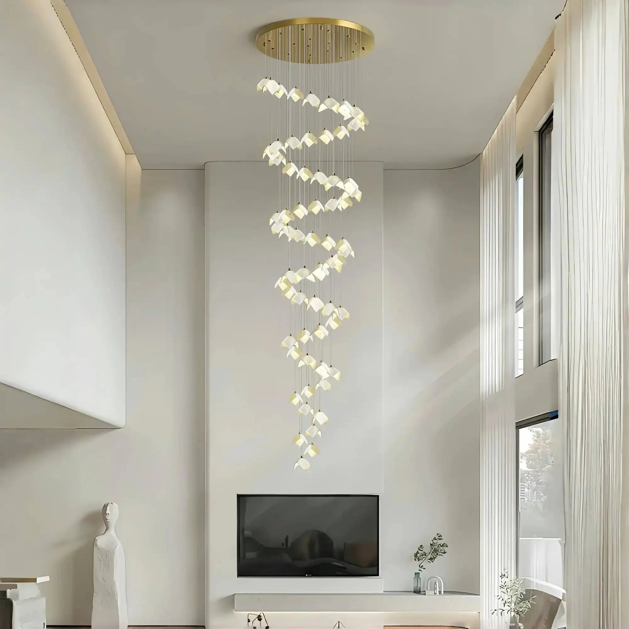 Orlani Bloom Cascade Stairs Chandelier - Joyfuzzy