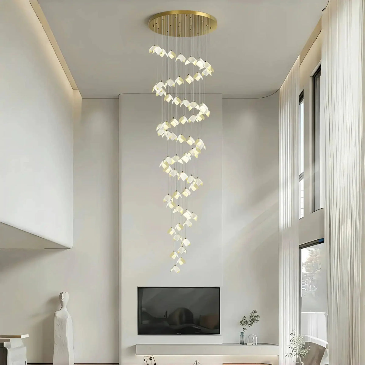 Orlani Bloom Cascade Stairs Chandelier - Joyfuzzy
