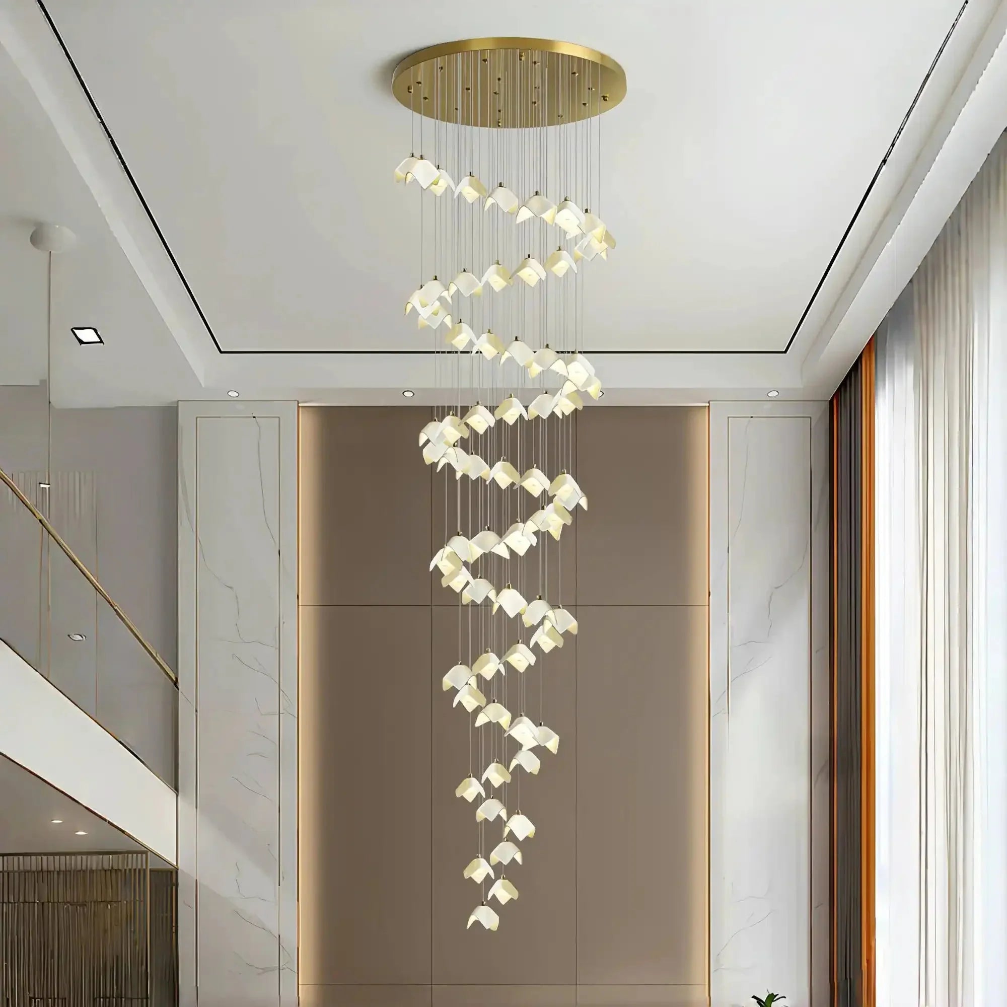 Orlani Bloom Cascade Stairs Chandelier - Joyfuzzy
