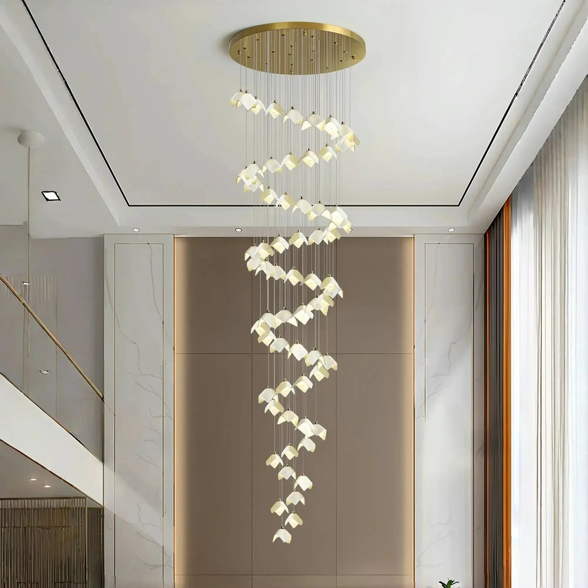 Orlani Bloom Cascade Stairs Chandelier - Joyfuzzy