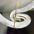 Oslo Infinity Symmetrical Entryway Alabaster Pendant Light - Joyfuzzy