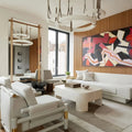 Oslo L1P Pendant Alabaster Chandelier, Halo Ring Chandelier With canopy Over Dining Table - 39.4