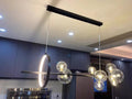 Oversized Nordic Black Iron Glass Bubble Collection Chandelier Suit for Living/Dining Room - Joyfuzzy