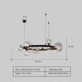 Oversized Nordic Black Iron Glass Bubble Collection Chandelier Suit for Living/Dining Room - Joyfuzzy