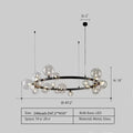 Oversized Nordic Black Iron Glass Bubble Collection Chandelier Suit for Living/Dining Room - Joyfuzzy