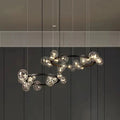 Oversized Nordic Black Iron Glass Bubble Collection Chandelier Suit for Living/Dining Room - Joyfuzzy