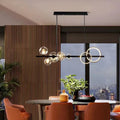 Oversized Nordic Black Iron Glass Bubble Collection Chandelier Suit for Living/Dining Room - Joyfuzzy