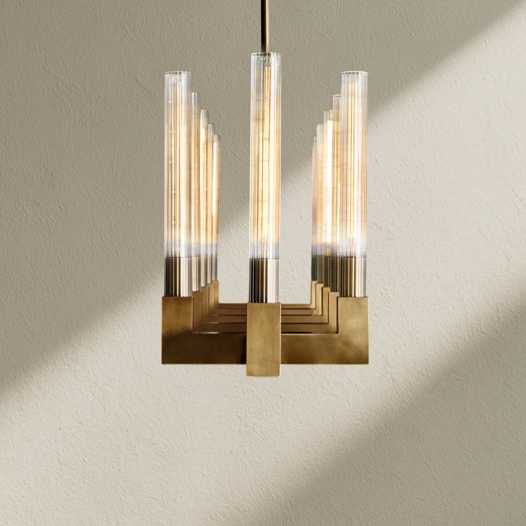 Cannfz Glass Linear Chandelier 55"