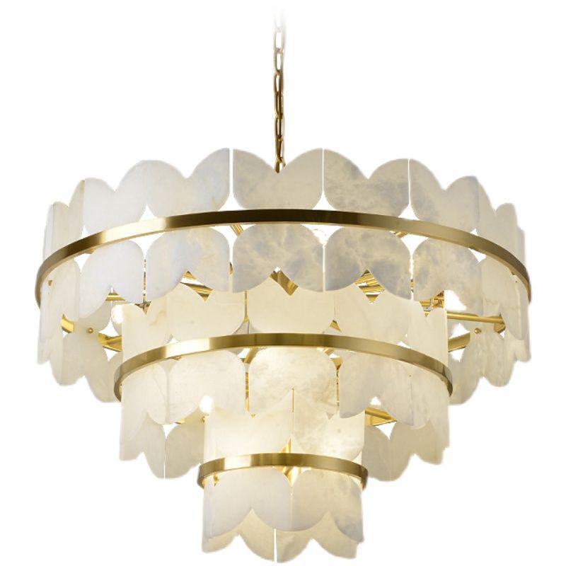 Patanga Alabaster Chandelier Light - 23.6" x 14.2" / 60 x 36cmJoyfuzzy