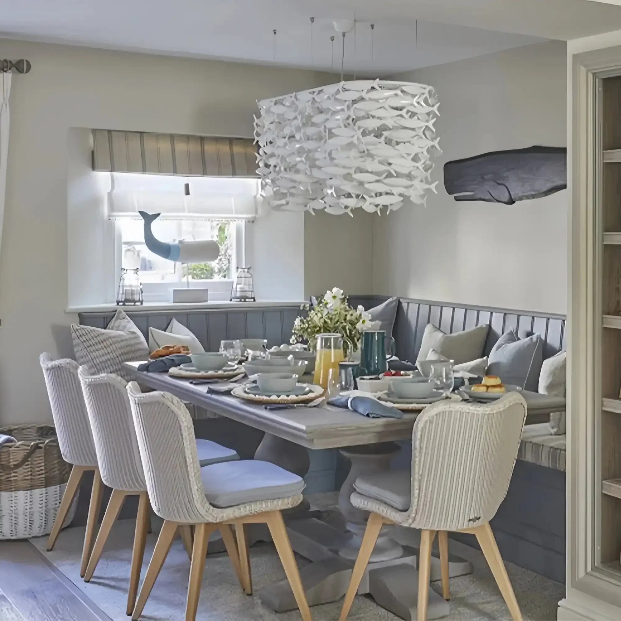 Porcelain Fish Shaped Dining Table Chandelier - Joyfuzzy