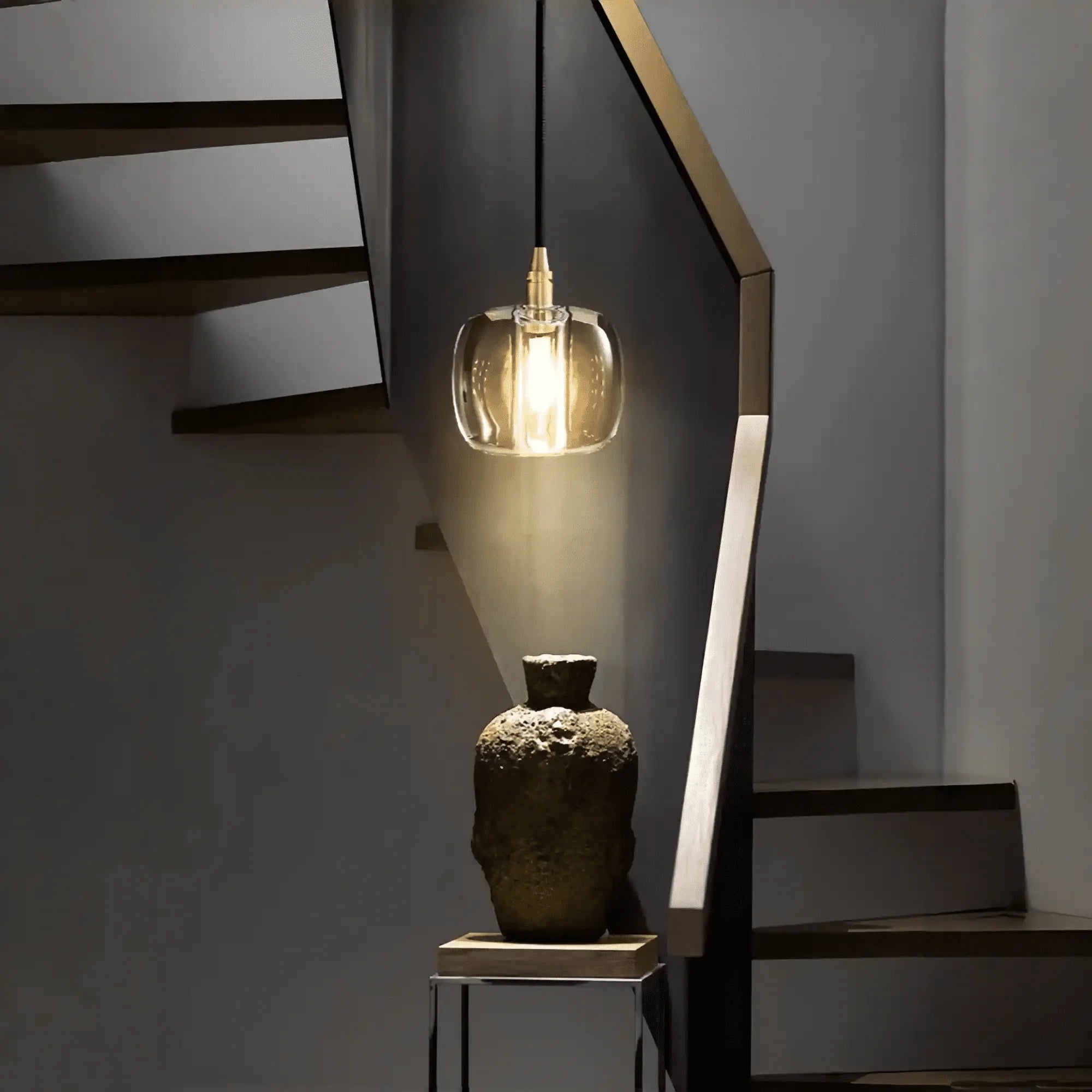 Post - modern Extra - long Pendant Light Fixtures for Staircase/High - ceiling Space/Foyer - 6 Lights: D11.8"AmberWarm LightJoyfuzzy