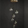 Post - modern Extra - long Pendant Light Fixtures for Staircase/High - ceiling Space/Foyer - 6 Lights: D11.8