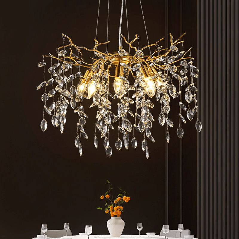 Postmodern Creative Crystal Branch Chandelier - 23.62" diamJoyfuzzy