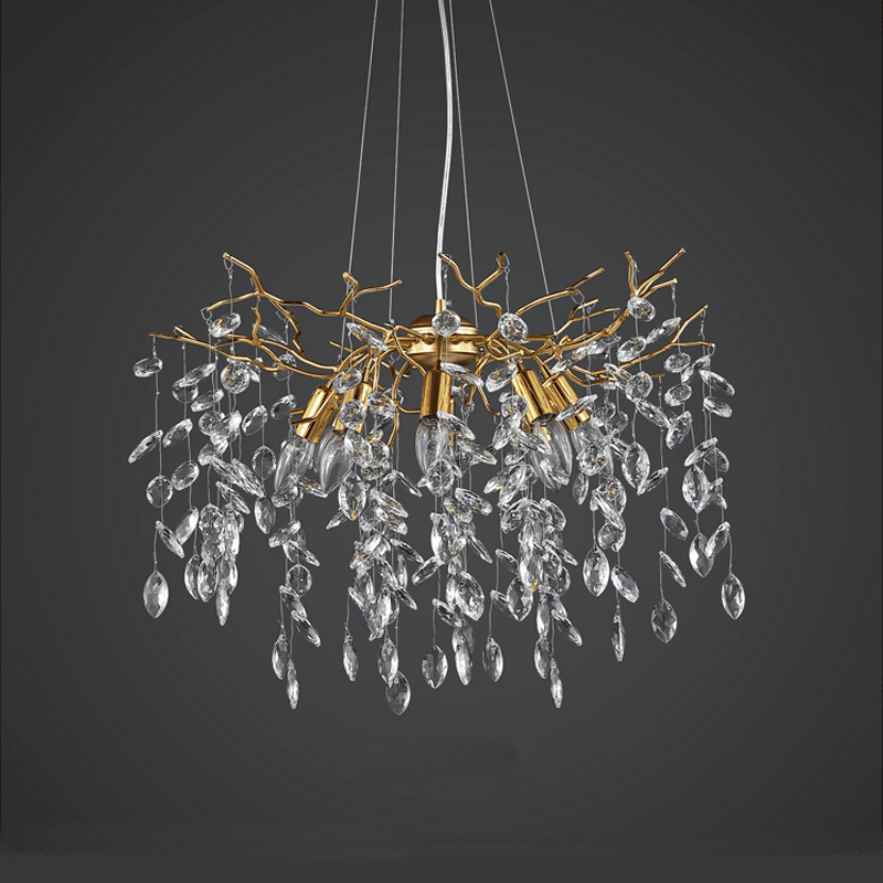 Postmodern Creative Crystal Branch Chandelier - 23.62" diamJoyfuzzy