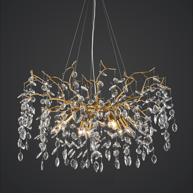 Postmodern Creative Crystal Branch Chandelier - 31.5" diamJoyfuzzy