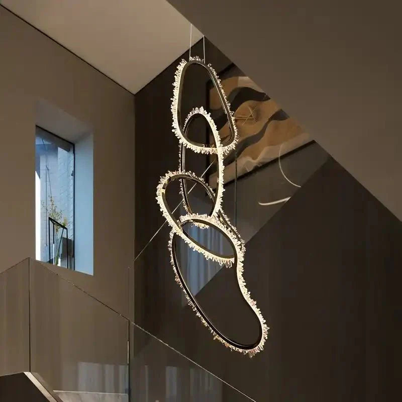 Primary Crystal 5 Rings Chandelier - Joyfuzzy