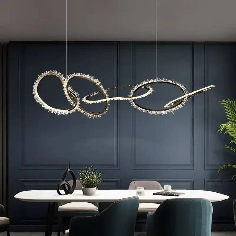 Primary Crystal 5 Rings Chandelier - Joyfuzzy
